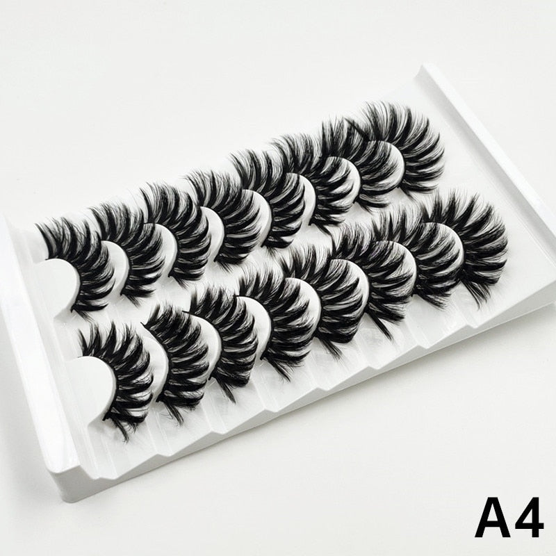 Faux Mink 15-20 mm Eyelashes, 8 pair