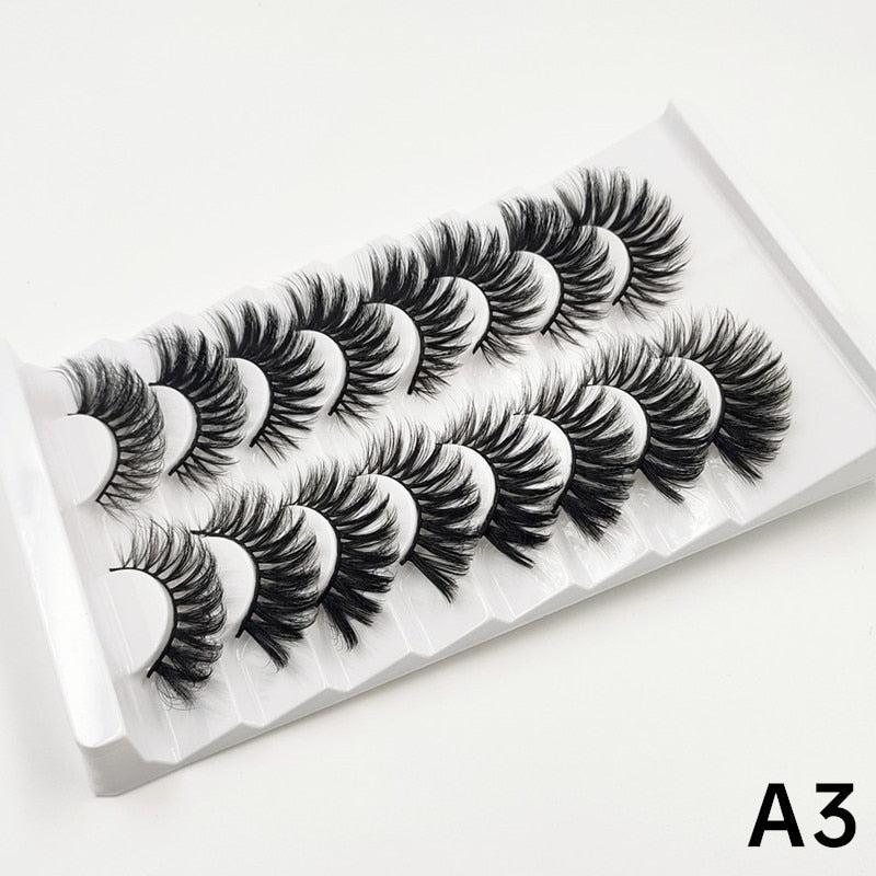 Faux Mink 15-20 mm Eyelashes, 8 pair