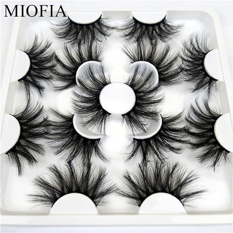 Faux Mink 25 mm Eyelashes, 7 pair
