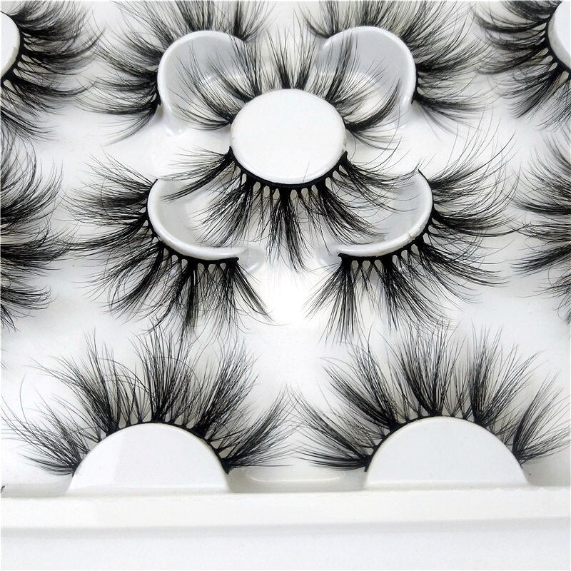 Faux Mink 25 mm Eyelashes, 7 pair
