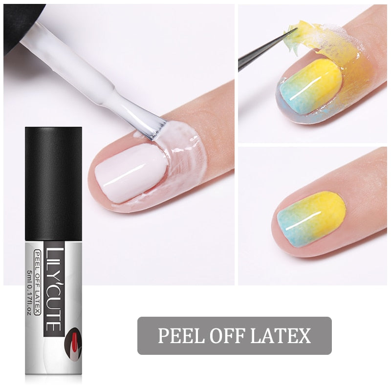 This high-quality peel off liquid tape prevents nail polish and gels from applied on the skin. It is easy to remove and environmentally safe. Create a perfect nail art with this peel off liquid tape that avoids the nail polish to stain your cuticle and fingers.