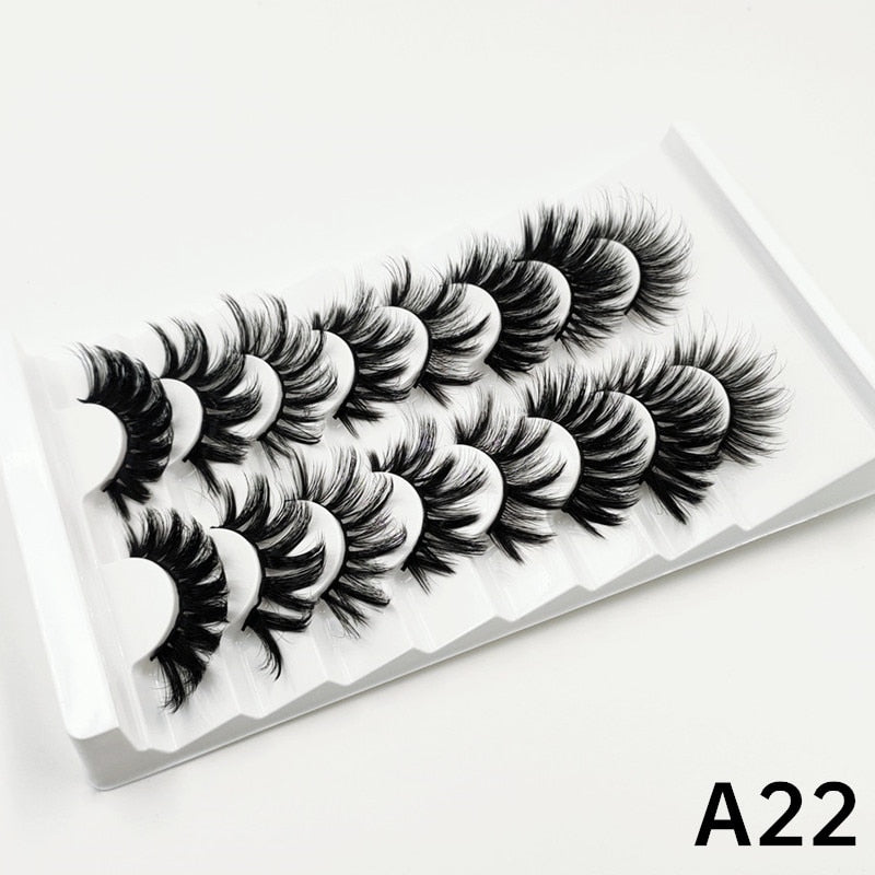 Faux Mink 15-20 mm Eyelashes, 8 pair