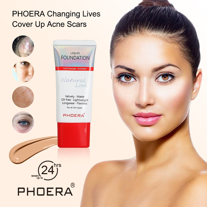 Phoera 24-hour Natural Look Liquid Foundation