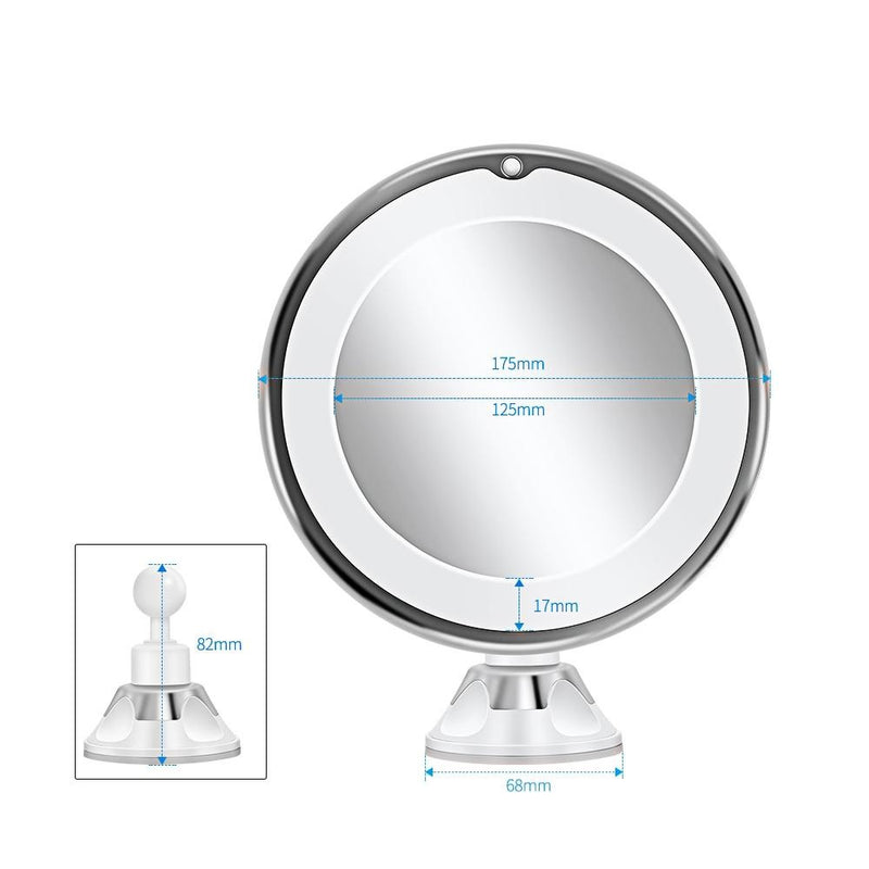 LED 10X Magnifying Vanity Mirror