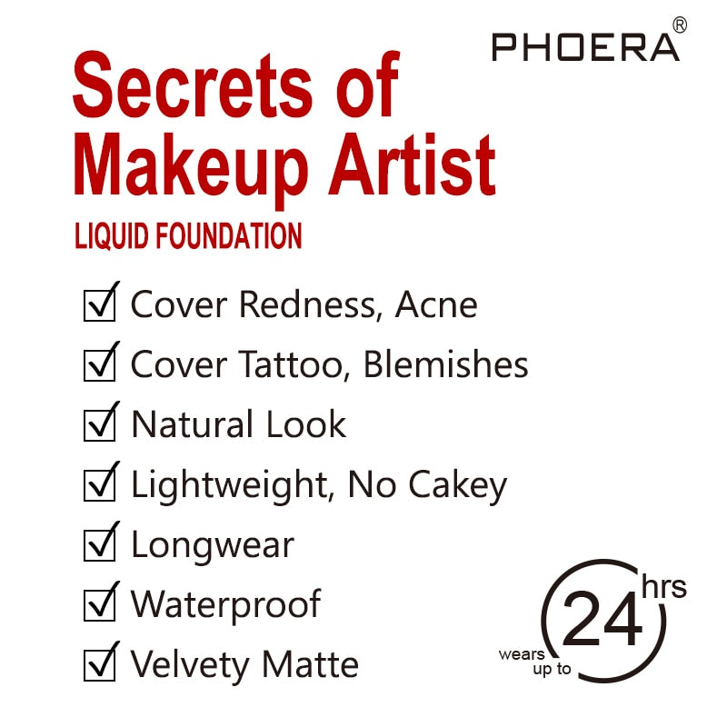 Phoera 24-hour Natural Look Liquid Foundation