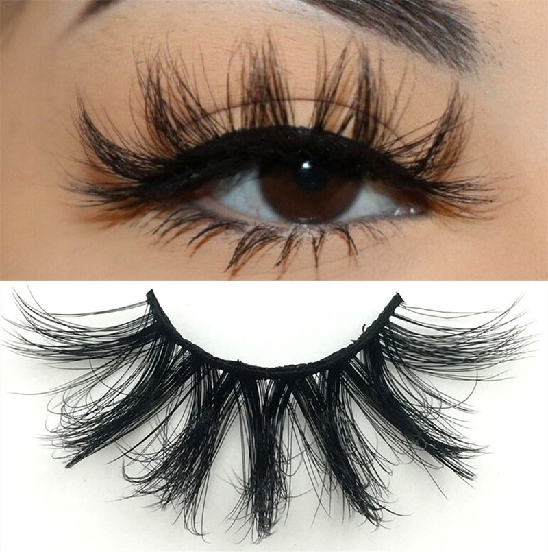Faux Mink 25 mm Eyelashes, 7 pair