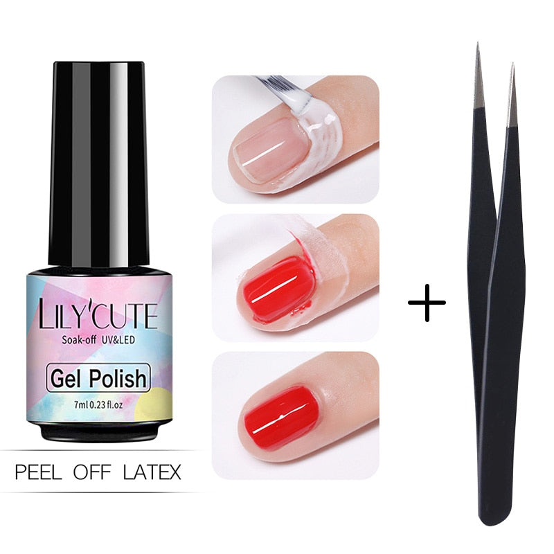 This high-quality peel off liquid tape prevents nail polish and gels from applied on the skin. It is easy to remove and environmentally safe. Create a perfect nail art with this peel off liquid tape that avoids the nail polish to stain your cuticle and fingers.