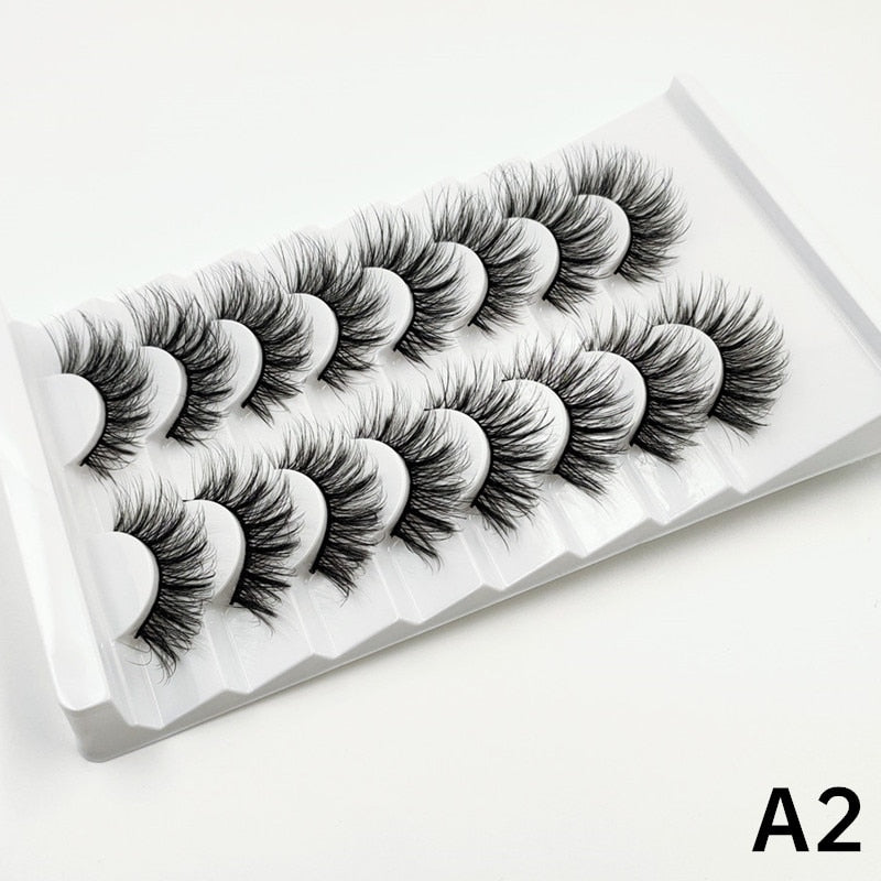 Faux Mink 15-20 mm Eyelashes, 8 pair