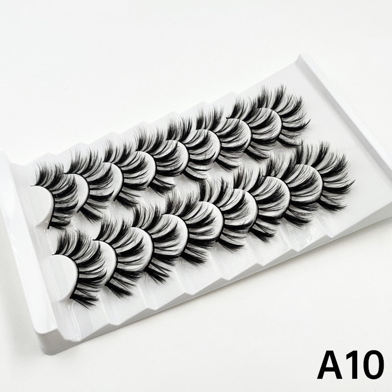 Faux Mink 15-20 mm Eyelashes, 8 pair